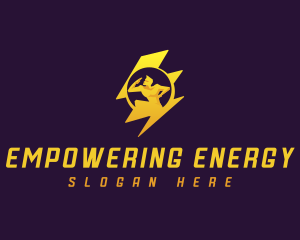 Lightning Human Power logo design