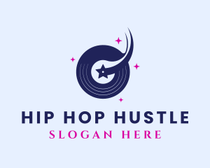 Stars Hip Hop Record logo design