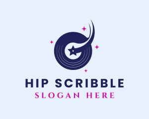 Stars Hip Hop Record logo design