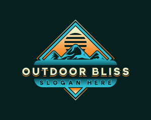 Mountain Nature Travel Destination logo design