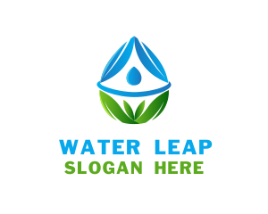 Purified Water Leaf logo design