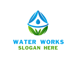 Purified Water Leaf logo design