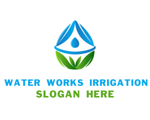 Purified Water Leaf logo design