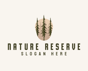 Pine Tree Forest Nature logo design