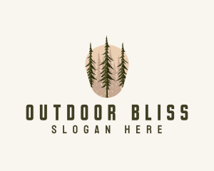 Pine Tree Forest Nature logo design