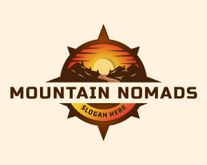 Compass Mountain Nature logo design