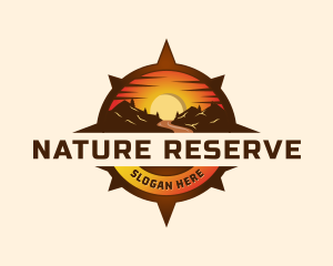 Compass Mountain Nature logo design