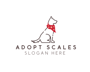 Dog Scarf Grooming logo design