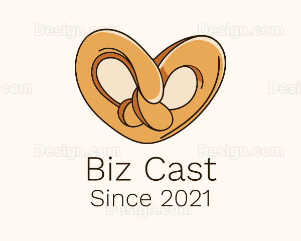 Heart Pretzel Knot Logo