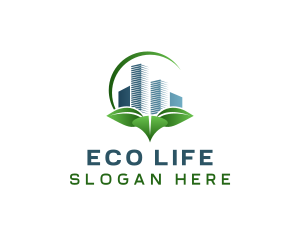 Eco Real Estate Building logo design