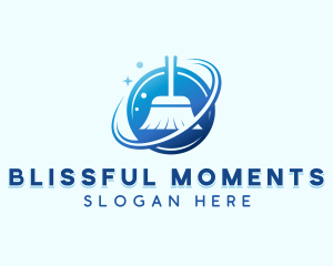 Janitorial Mop Cleaning Logo