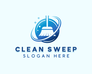 Janitorial Mop Cleaning logo design