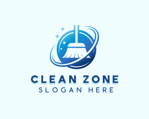 Janitorial Mop Cleaning logo design