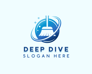 Janitorial Mop Cleaning logo design