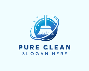 Janitorial Mop Cleaning logo design