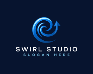 Swirl Arrow Logistics logo design