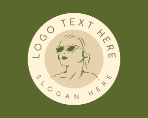 Woman Sunglasses Beauty Logo
