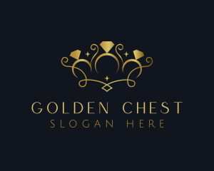 Golden Ring Crown Jewelry logo design