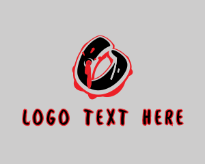 Shot - Splatter Graffiti Letter O logo design