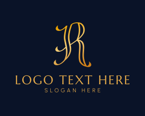 Luxury Business Letter R logo design