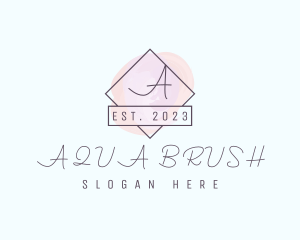 Feminine Watercolor Apparel logo design