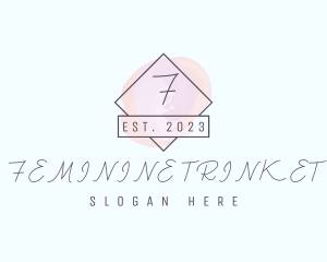 Feminine Watercolor Apparel logo design