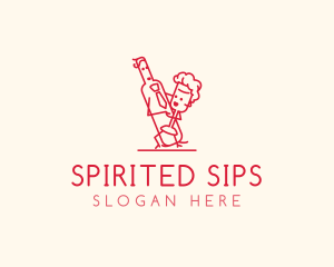 Liquor Bottle Dance logo design