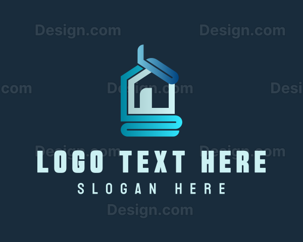 Blue Abstract House Logo