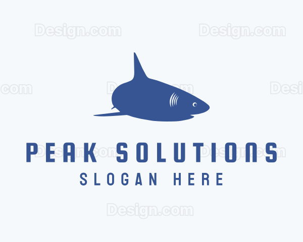 Swimming Predator Shark Logo