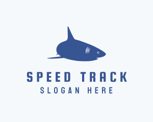 Swimming Predator Shark  Logo