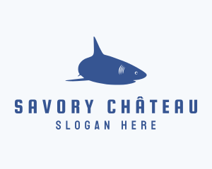 Swimming Predator Shark  logo design