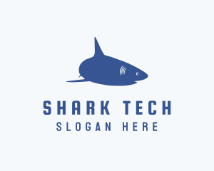 Swimming Predator Shark  logo design