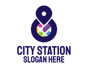 City Map Point logo design