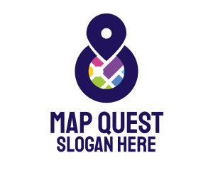 City Map Point logo design