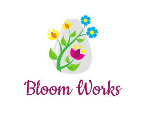 Decorative Flower Vase logo design