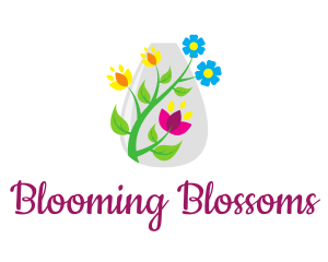 Decorative Flower Vase logo design