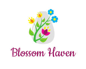 Decorative Flower Vase logo design