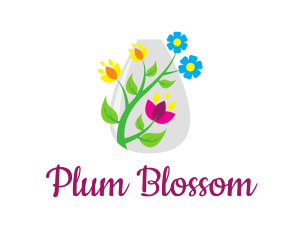 Decorative Flower Vase logo design