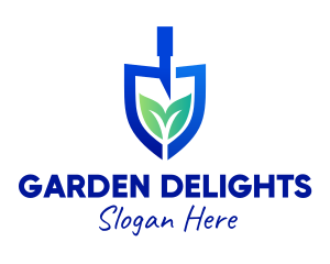 Sprout Garden Shovel logo design