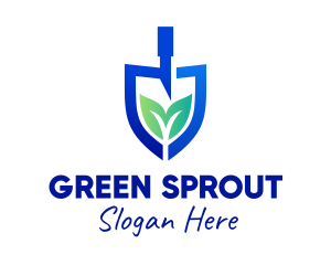 Sprout Garden Shovel logo design