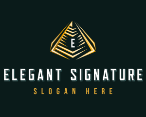 Elegant Pyramid Triangle logo design