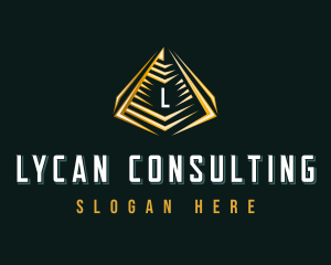 Elegant Pyramid Triangle logo design