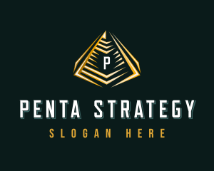 Elegant Pyramid Triangle logo design