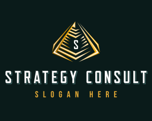 Elegant Pyramid Triangle logo design