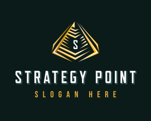 Elegant Pyramid Triangle logo design