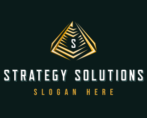 Elegant Pyramid Triangle logo design