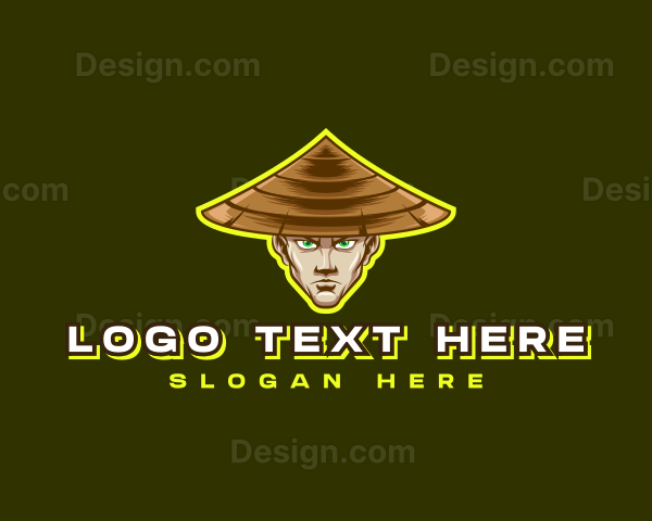 Asian Farmer Hat Logo