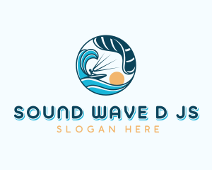 Wave Kitesurfing Tournament logo design