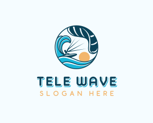 Wave Kitesurfing Tournament logo design