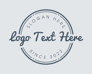 Round Cursive Badge logo